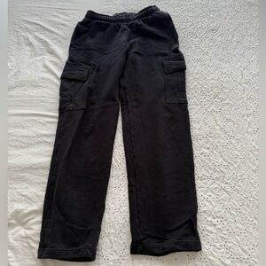 Aritzia Mega Cargo Black Elastic Waist Joggers
